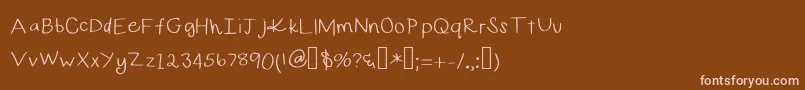 Шрифт Curlygirl – розовые шрифты на коричневом фоне