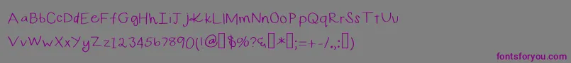 Curlygirl Font – Purple Fonts on Gray Background