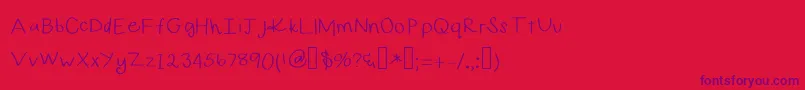 Curlygirl Font – Purple Fonts on Red Background