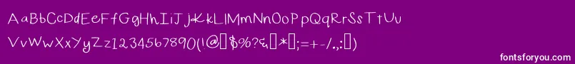 Curlygirl Font – White Fonts on Purple Background