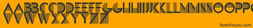 SandreRegular-Schriftart – Schwarze Schriften auf orangefarbenem Hintergrund