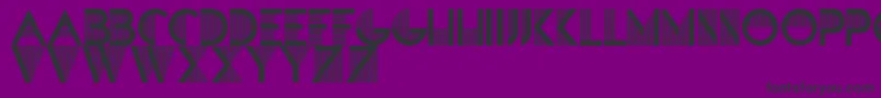 SandreRegular-fontti – mustat fontit violetilla taustalla