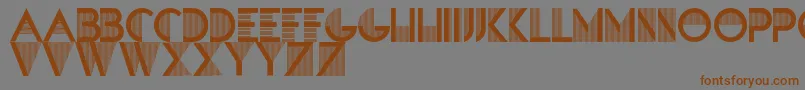 SandreRegular-Schriftart – Braune Schriften auf grauem Hintergrund