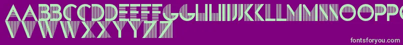SandreRegular Font – Green Fonts on Purple Background