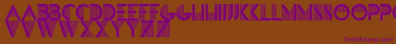 SandreRegular-Schriftart – Violette Schriften auf braunem Hintergrund