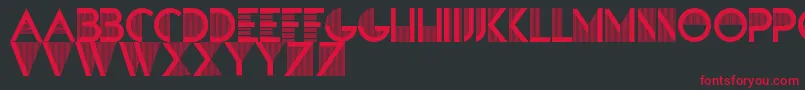 SandreRegular Font – Red Fonts on Black Background