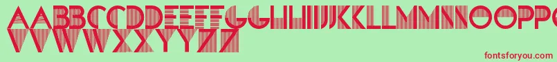 SandreRegular Font – Red Fonts on Green Background
