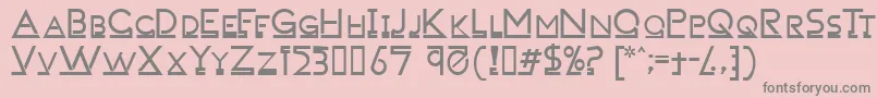 フォントFailedfont1linemorph – ピンクの背景に灰色の文字