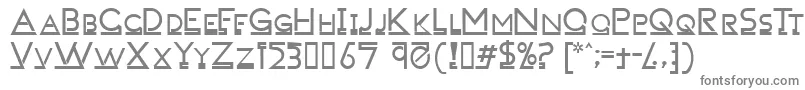 フォントFailedfont1linemorph – 白い背景に灰色の文字