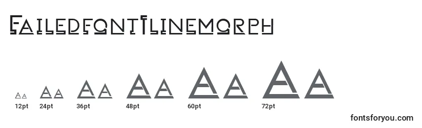 Größen der Schriftart Failedfont1linemorph