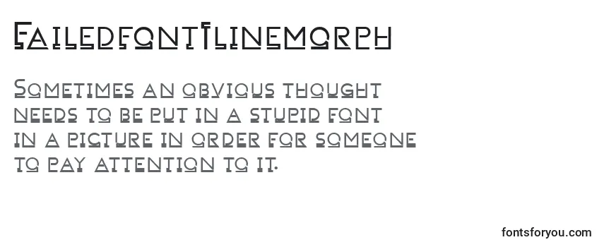 Überblick über die Schriftart Failedfont1linemorph