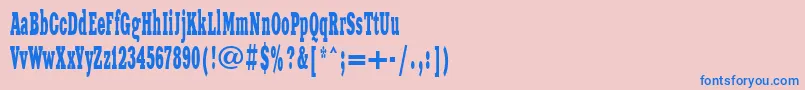 Xeniawesternctt Font – Blue Fonts on Pink Background