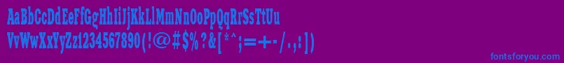 Шрифт Xeniawesternctt – синие шрифты на фиолетовом фоне