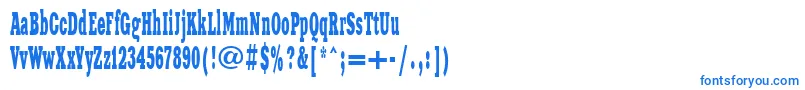 フォントXeniawesternctt – 白い背景に青い文字