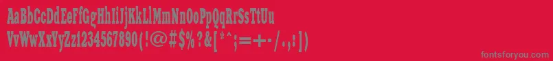 フォントXeniawesternctt – 赤い背景に灰色の文字