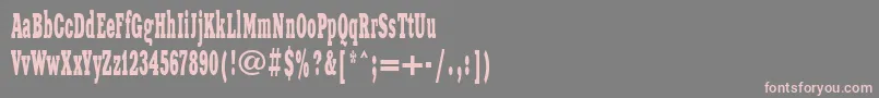 フォントXeniawesternctt – 灰色の背景にピンクのフォント