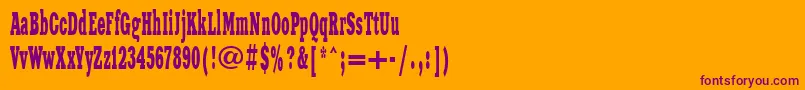 Xeniawesternctt Font – Purple Fonts on Orange Background