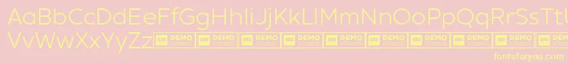 XxiigeomdemoBook Font – Yellow Fonts on Pink Background