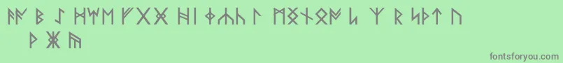 Norskode Font – Gray Fonts on Green Background