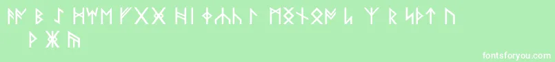 Norskode-Schriftart – Weiße Schriften auf grünem Hintergrund