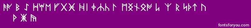 フォントNorskode – 紫の背景に白い文字