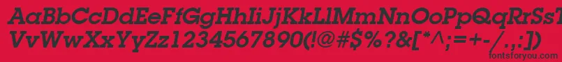 TorrentGraphicSsiSemiBoldItalic Font – Black Fonts on Red Background