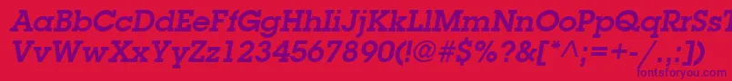 TorrentGraphicSsiSemiBoldItalic Font – Purple Fonts on Red Background