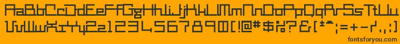 Шрифт Mm2 – чёрные шрифты на оранжевом фоне