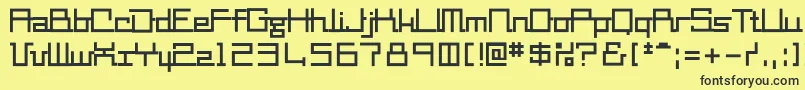 Шрифт Mm2 – чёрные шрифты на жёлтом фоне