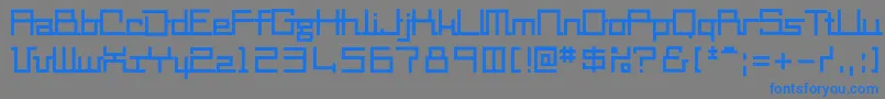 Mm2-Schriftart – Blaue Schriften auf grauem Hintergrund