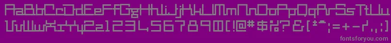 フォントMm2 – 紫の背景に灰色の文字