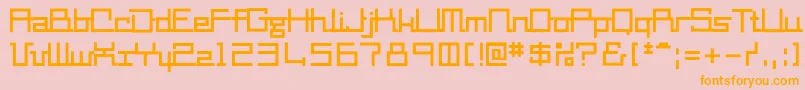 Шрифт Mm2 – оранжевые шрифты на розовом фоне