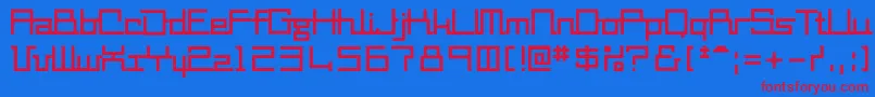 Mm2 Font – Red Fonts on Blue Background