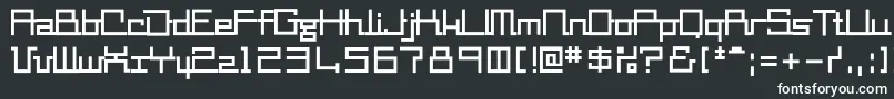 フォントMm2 – 黒い背景に白い文字