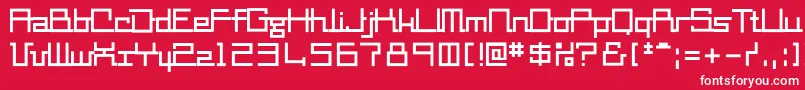 フォントMm2 – 赤い背景に白い文字