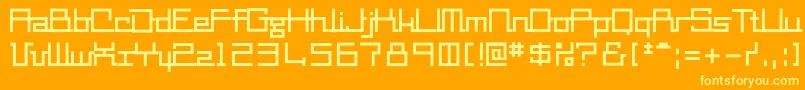 Mm2 Font – Yellow Fonts on Orange Background