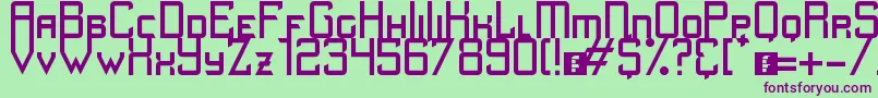 QuickAndJunky Font – Purple Fonts on Green Background