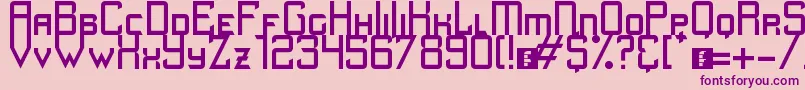 QuickAndJunky Font – Purple Fonts on Pink Background