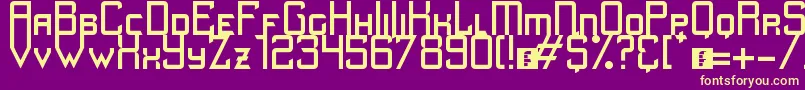 QuickAndJunky Font – Yellow Fonts on Purple Background