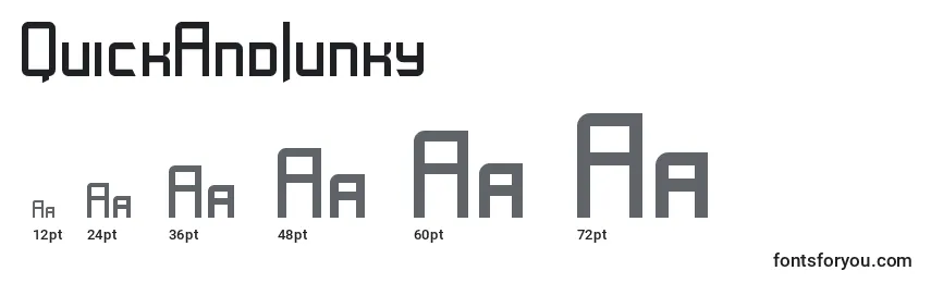 Размеры шрифта QuickAndJunky