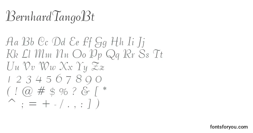 Czcionka BernhardTangoBt – alfabet, cyfry, specjalne znaki