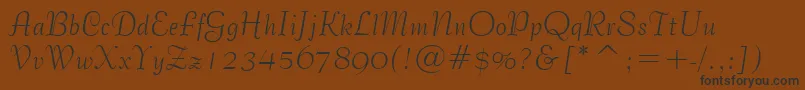 Czcionka BernhardTangoBt – czarne czcionki na brązowym tle