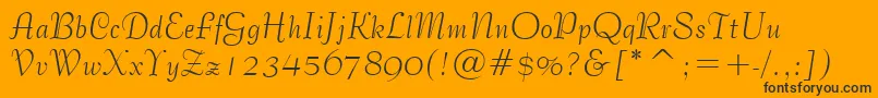 BernhardTangoBt Font – Black Fonts on Orange Background