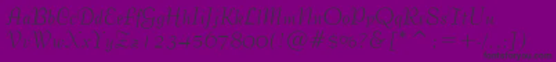 BernhardTangoBt Font – Black Fonts on Purple Background