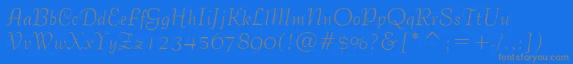 Czcionka BernhardTangoBt – szare czcionki na niebieskim tle