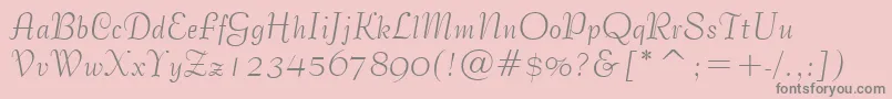 BernhardTangoBt Font – Gray Fonts on Pink Background