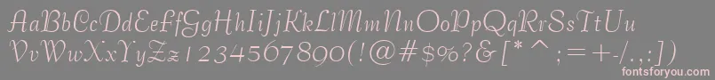 BernhardTangoBt Font – Pink Fonts on Gray Background