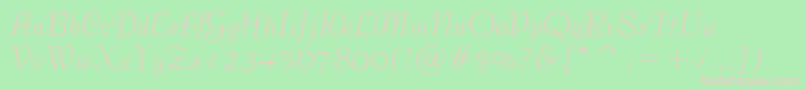 BernhardTangoBt Font – Pink Fonts on Green Background