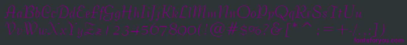 BernhardTangoBt Font – Purple Fonts on Black Background