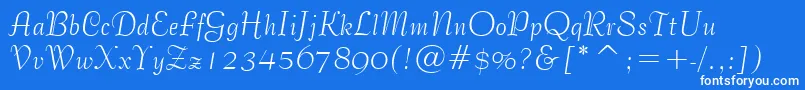 BernhardTangoBt Font – White Fonts on Blue Background